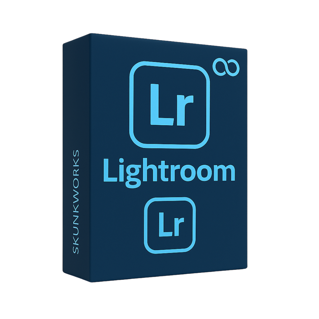 Adobe Lightroom interface showing photo editing tools and image library