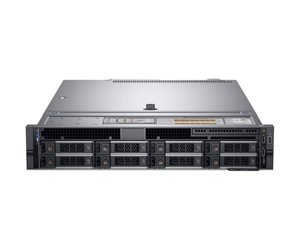 Dell PE R550/Chassis 8 x 3.5” SAS/SATA/Intel Xeon Silver 4310/32GB/1x480GB SSD SATA Read Intensive/Rails Without CA/Bezel/No NIC/Front PERC H755 Front Load/iDRAC9 Enterprise 15G/Dual 1100W Titanium/3Y Basic Onsite