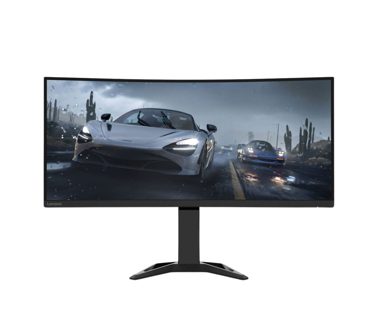 联想显示器 G34w 30 曲面 UWQHD 3440x1440 165Hz 2XHDMI 2.0 DP 1.4 FreeSync 扬声器 乌黑 3 年保修