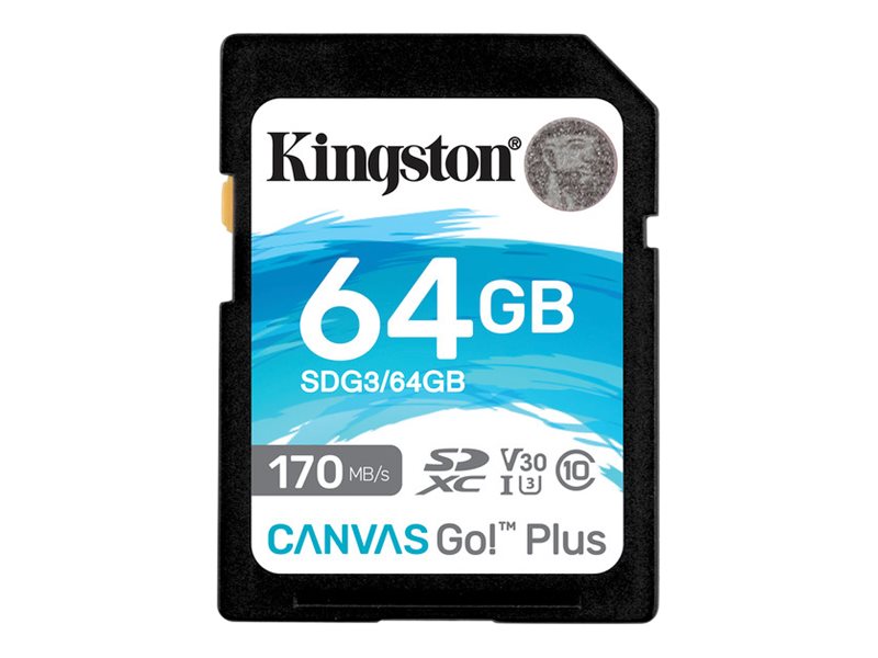 64GB SDXC Canvas Go Plus 170R C10 UHS-I U3 V30
