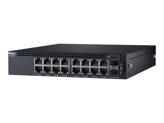 Dell Networking X1018 Smart Web Managed Switch/ 16x 1GbE and 2x 1GbE SFP ports Lifetime Limited Hardware Warranty Minimum Warranty ( add 575 BBEE to make the switch rackmountable )