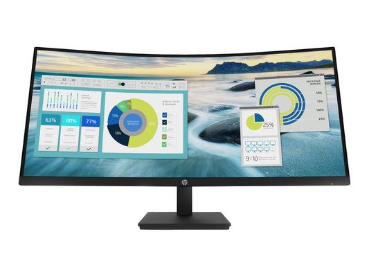 HP ProDisplay P34hc G4 WQHD USB C 曲面显示器 34 英寸 IPS 16 9 2560x1440 端口 1 个 USB Type C（备用模式 DisplayPort 1.2 功率输送高达 65 W）1 个 HDMI 2.0 1 个 DisplayPort 1.2 英寸（支持 HDCP）4 个 USB（Air）HP 3 年现场