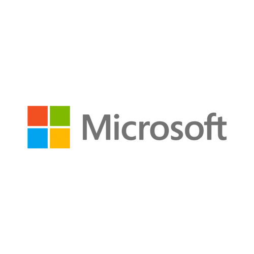 Microsoft logo on a white background