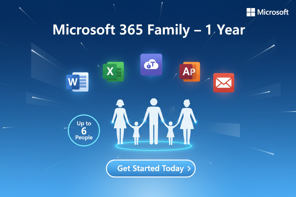 Microsoft 365 Family – 1 Year Subscription