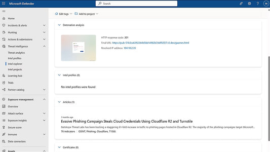 Microsoft Defender Threat Intelligence image