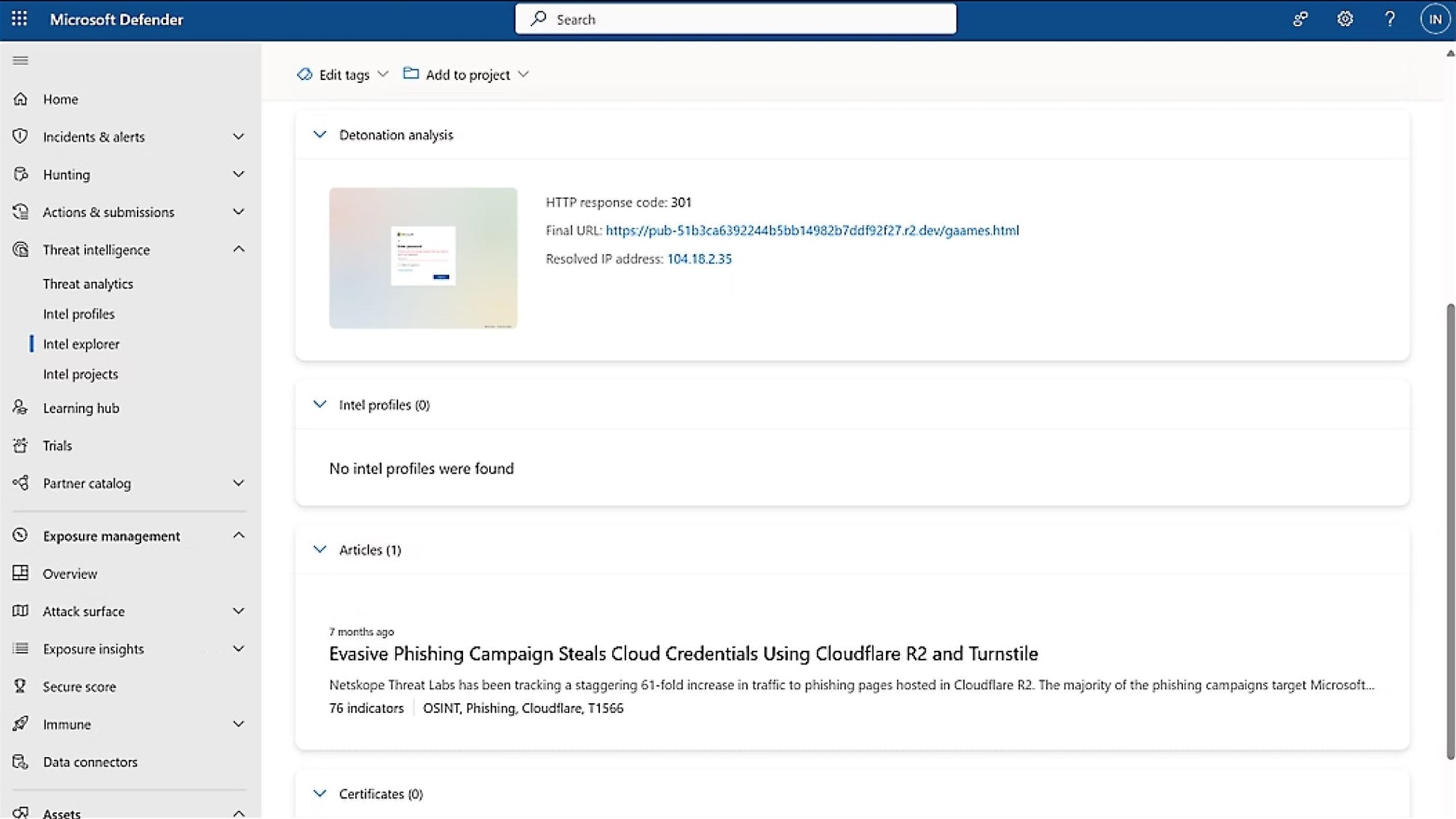 Microsoft Defender Threat Intelligence image