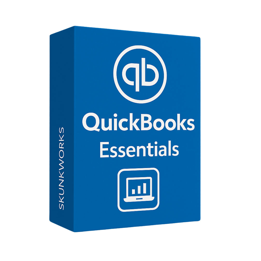 Dashboard view of QuickBooks Essentials accounting software.