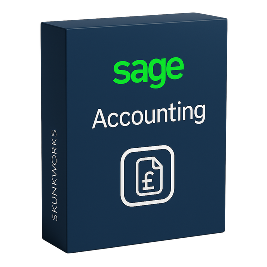 Sage Accounting software dashboard showing invoices and cash flow.